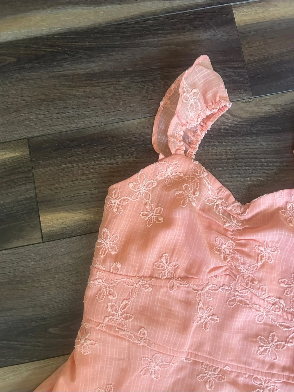 Girls size Large Sea + Skye NWT beautiful embroidered Melon colored Tank dress